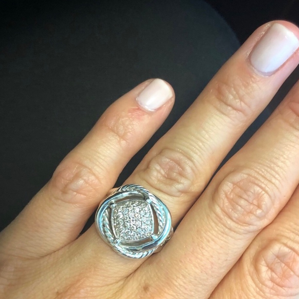 David Yurman Infinity Ring With Diamonds
